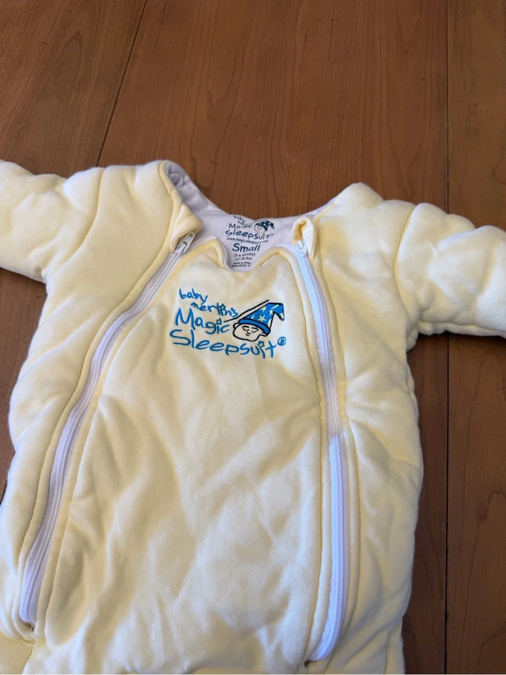 Baby Merlin's Magic Sleepsuit Pale Yellow | Size Small (3-6 Months)